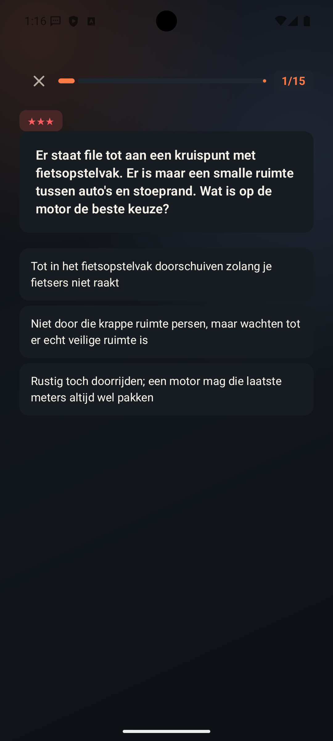 Own the Route op een Android-telefoon, scherm 3 van 4