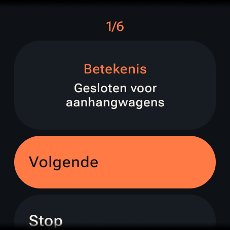 Own the Route op Wear OS, scherm 6 van 11