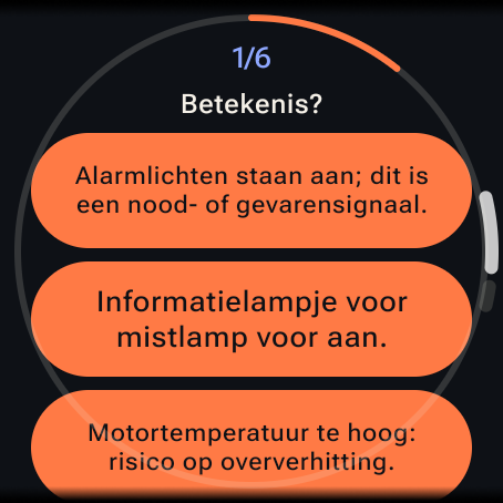 Own the Route op Wear OS, scherm 7 van 11