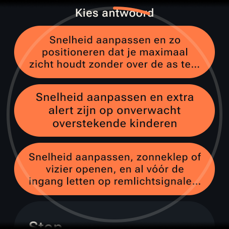 Own the Route op Wear OS, scherm 10 van 11